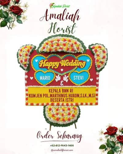Karangan Papan Bunga Pernikahan di Jati Mekar